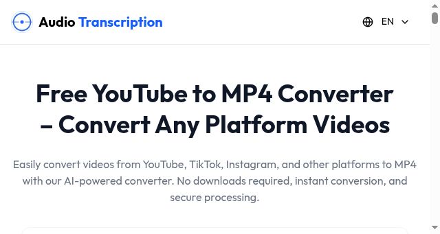 Screenshot of audiotranscription.io