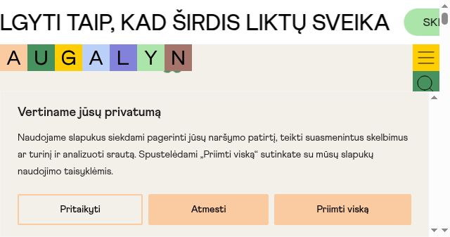 Screenshot of augalyn.lt