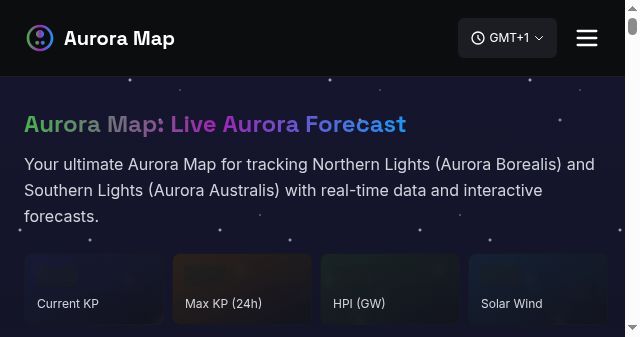 Screenshot of auroramap.app