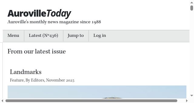 Screenshot of auroville.today