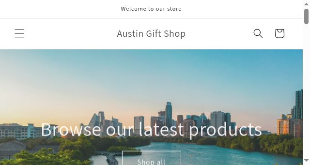 Screenshot of austingiftshop.org