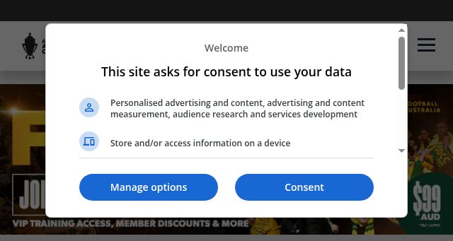 Screenshot of australiacup.com.au