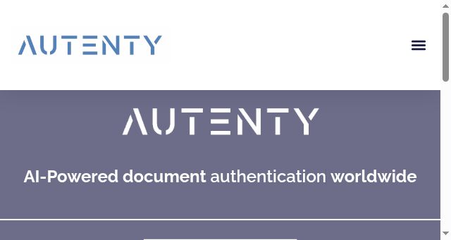 Screenshot of autenty.com