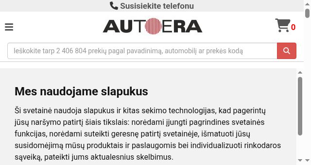 Screenshot of autoera.lt