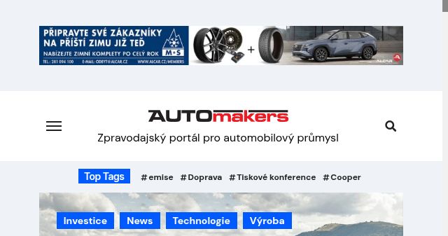 Screenshot of automakers.cz