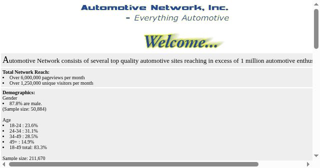 Screenshot of automotivenetworkinc.com