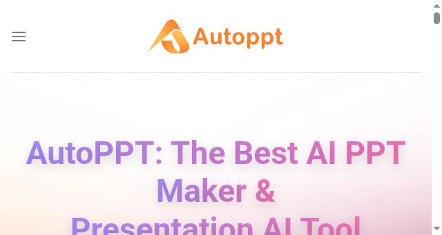 Screenshot of autoppt.com