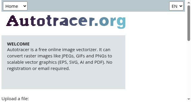 Screenshot of autotracer.org