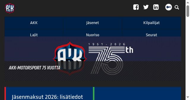 Screenshot of autourheilu.fi
