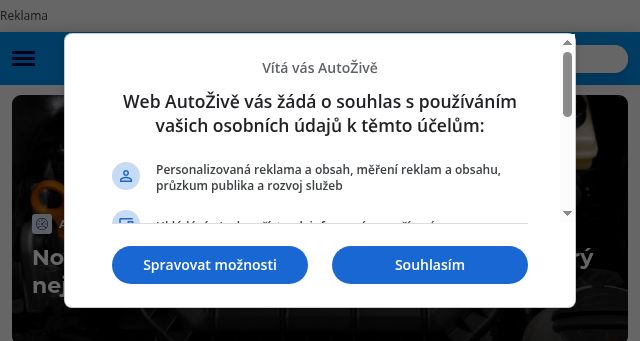 Screenshot of autozive.cz
