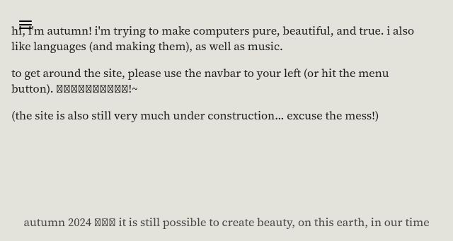 Screenshot of autumns.page