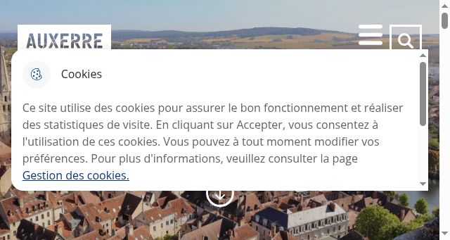Screenshot of auxerre.fr