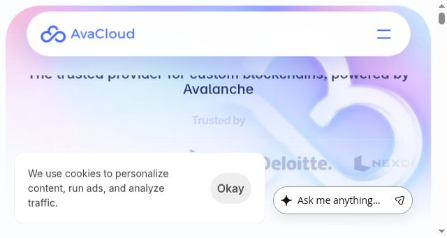 Screenshot of avacloud.io