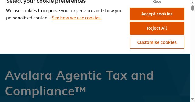 Screenshot of avalara.com