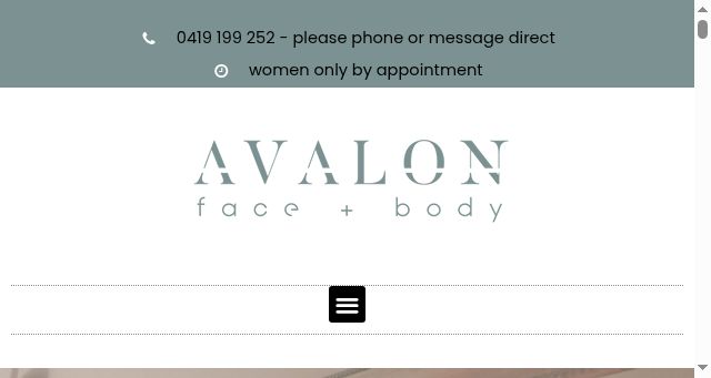 Screenshot of avalonfacebody.com.au