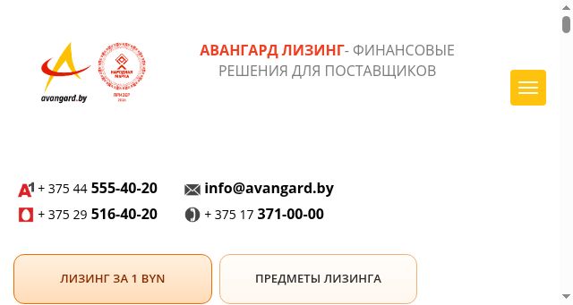 Screenshot of avangard.by