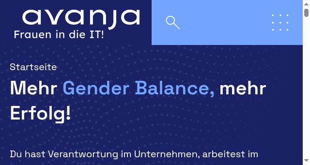 Screenshot of avanja.de