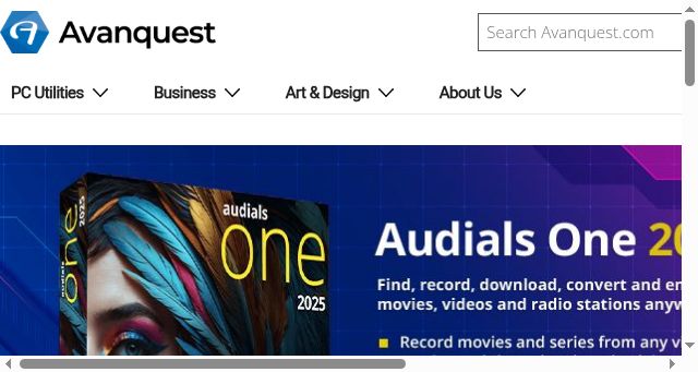 Screenshot of avanquest.com