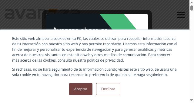 Screenshot of avanzza.es