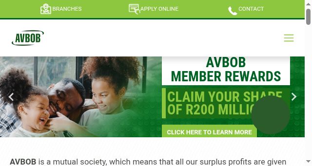 Screenshot of avbob.co.za