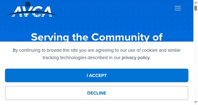 Screenshot of avca.org