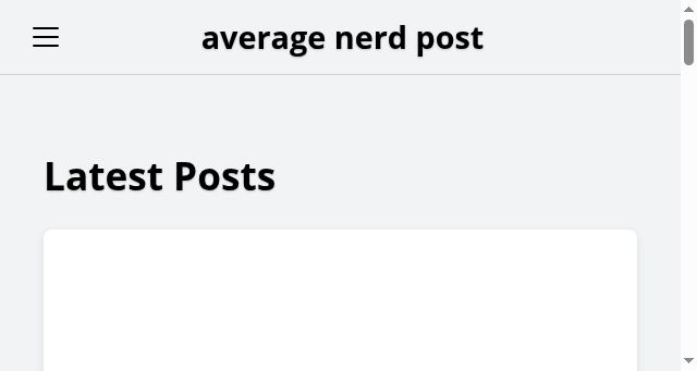 Screenshot of averagenerdpost.com