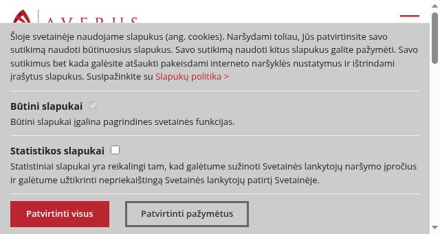 Screenshot of averus.lt