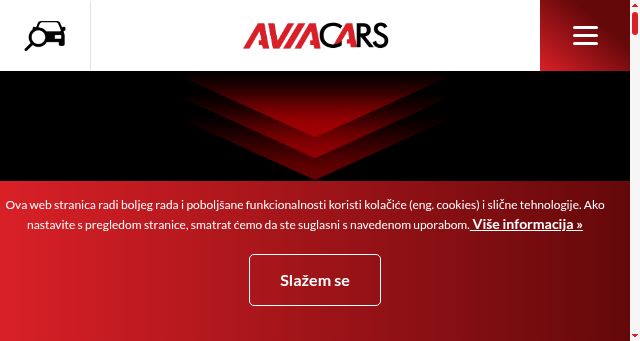 Screenshot of aviacars.hr
