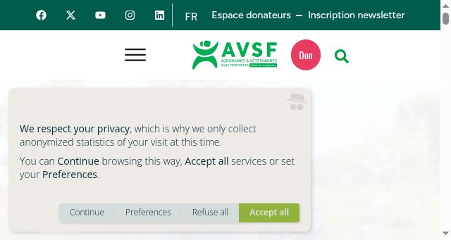 Screenshot of avsf.org