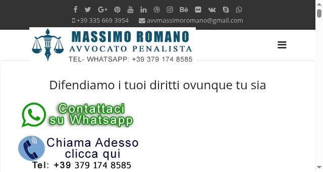 Screenshot of avvocatopenalistaromano.com