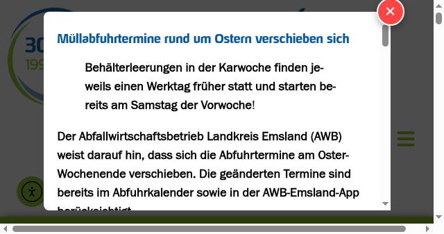 Screenshot of awb-emsland.de