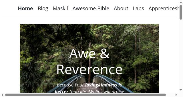 Screenshot of aweandreverence.com