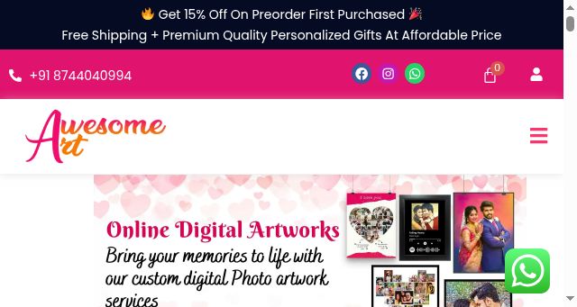 Screenshot of awesomeart.in