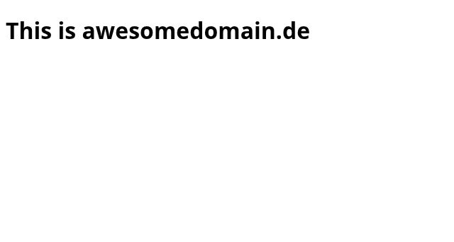 Screenshot of awesomedomain.de