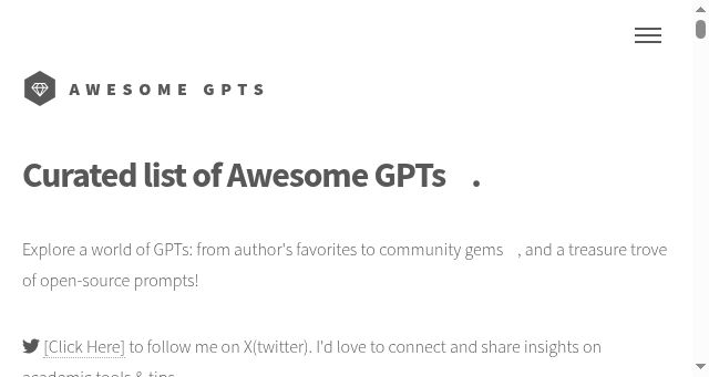 Screenshot of awesomegpt.vip