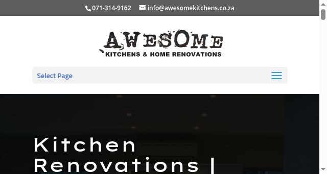 Screenshot of awesomekitchens.co.za
