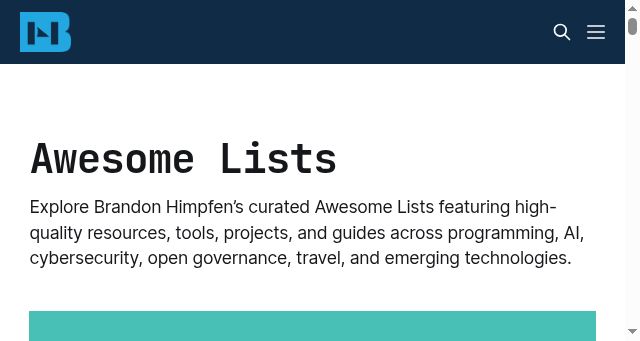Screenshot of awesomelists.xyz