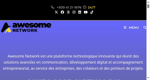 Screenshot of awesomenetwork.online