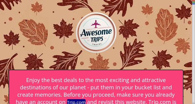 Screenshot of awesometrips.online