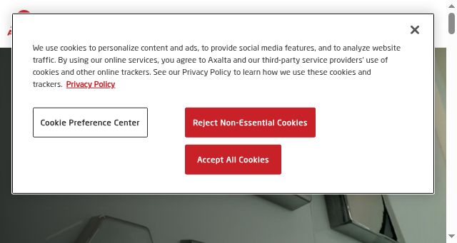 Screenshot of axalta.com