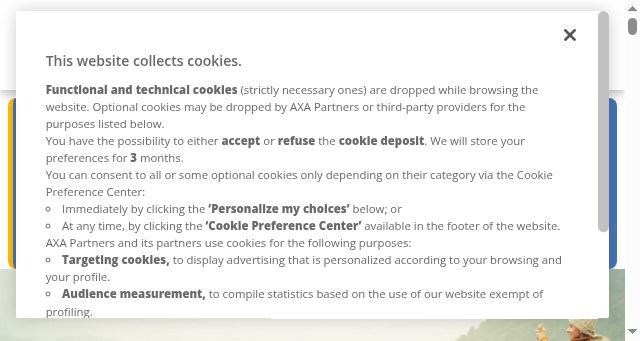 Screenshot of axatravel.co.uk