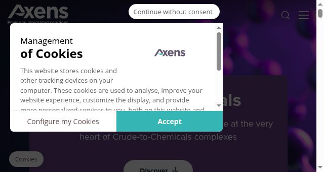 Screenshot of axens.net