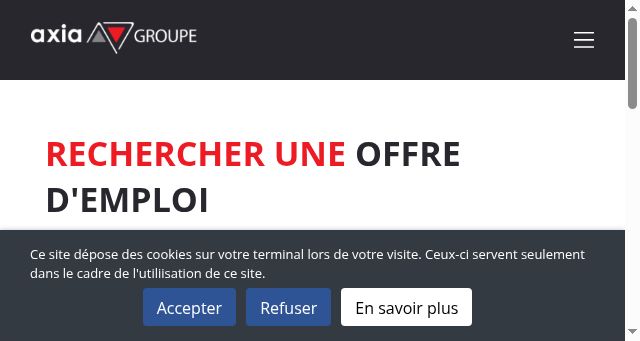 Screenshot of axia-interim.fr