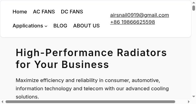 Screenshot of axialfansupply.com