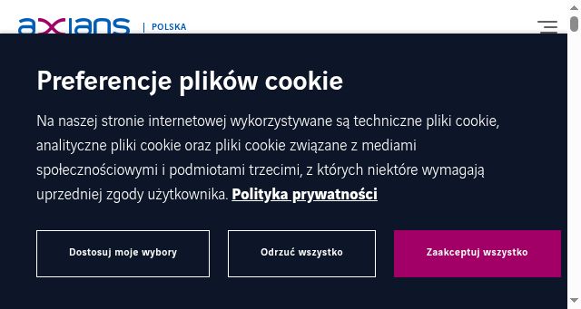 Screenshot of axians.pl