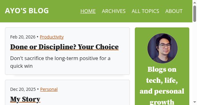 Screenshot of ayos.blog