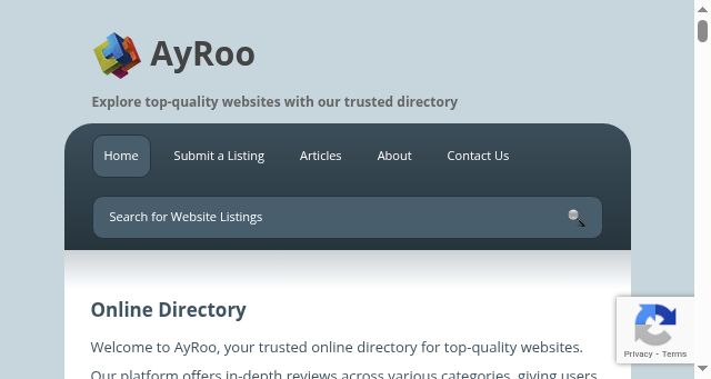 Screenshot of ayroo.com
