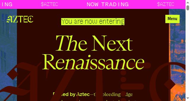 Screenshot of aztec.network