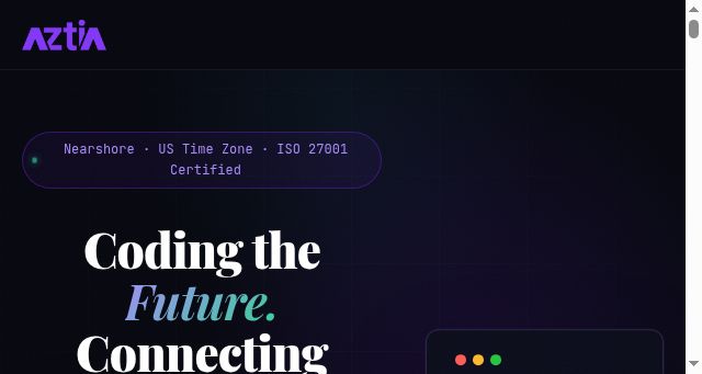 Screenshot of aztia.co