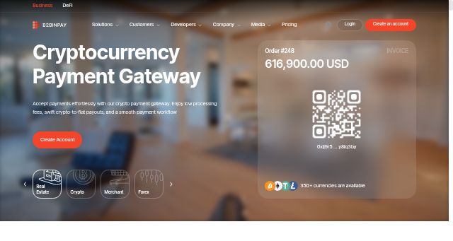 Screenshot of b2binpay.com